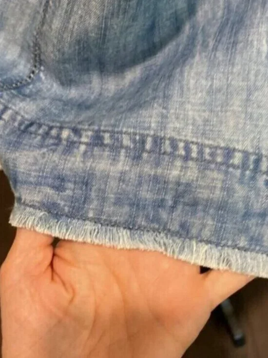 J Jill Denim Short Sleeve Relax fit top medium fit - Picture 4 of 10